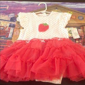 Pink and white dress